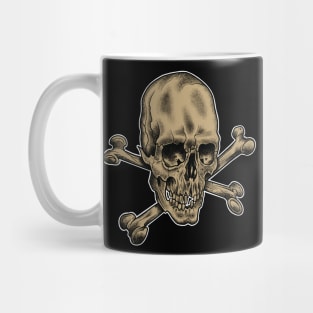 Skull and Crossbones Ochre Mug